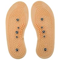 Plantillas de masaje para pies- acupresión transpirable- masajeador- almohadillas magnéticas con 5 imanes para la fatiga…